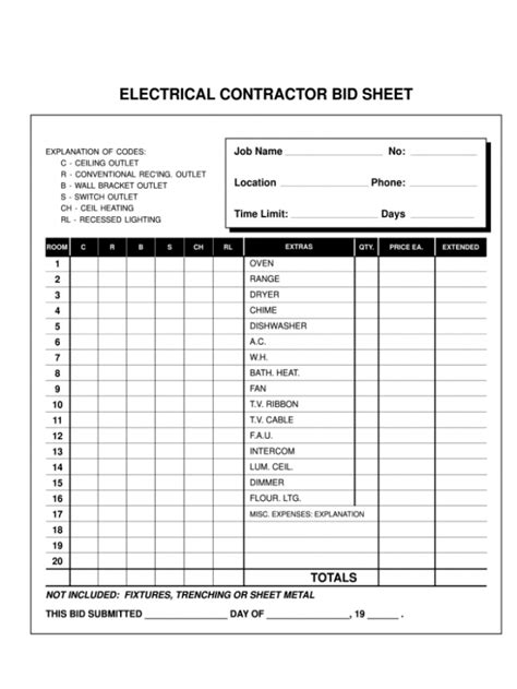 Free Electrical Proposal Template